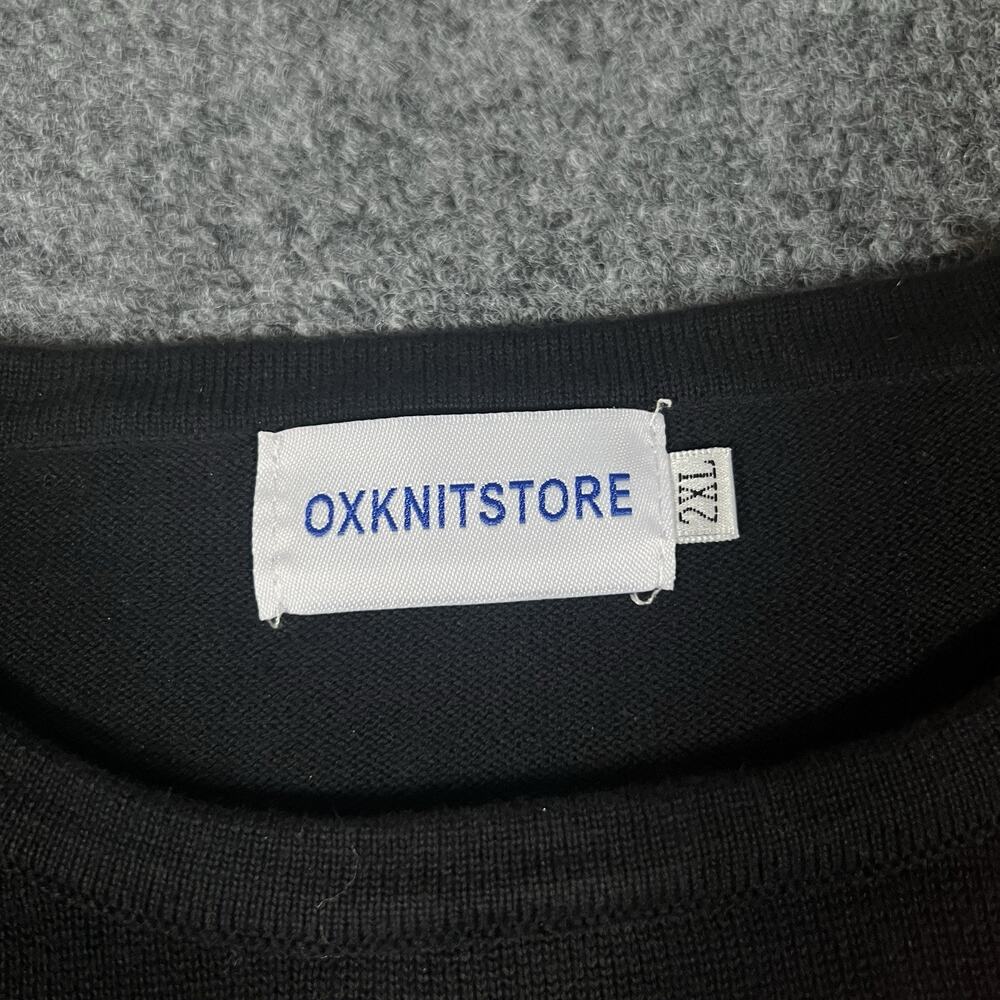OXKNIT Sweater Mens 2XL Lightning Bolt Cotton Crewneck Knit Pullover - Picture 2 of 6